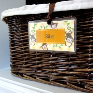 Set of 6 Basket Tag Labels Design your Own | Etsy