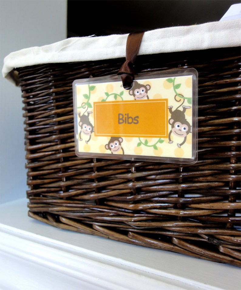 Set of 6 Basket Tag Labels Design your Own | Etsy