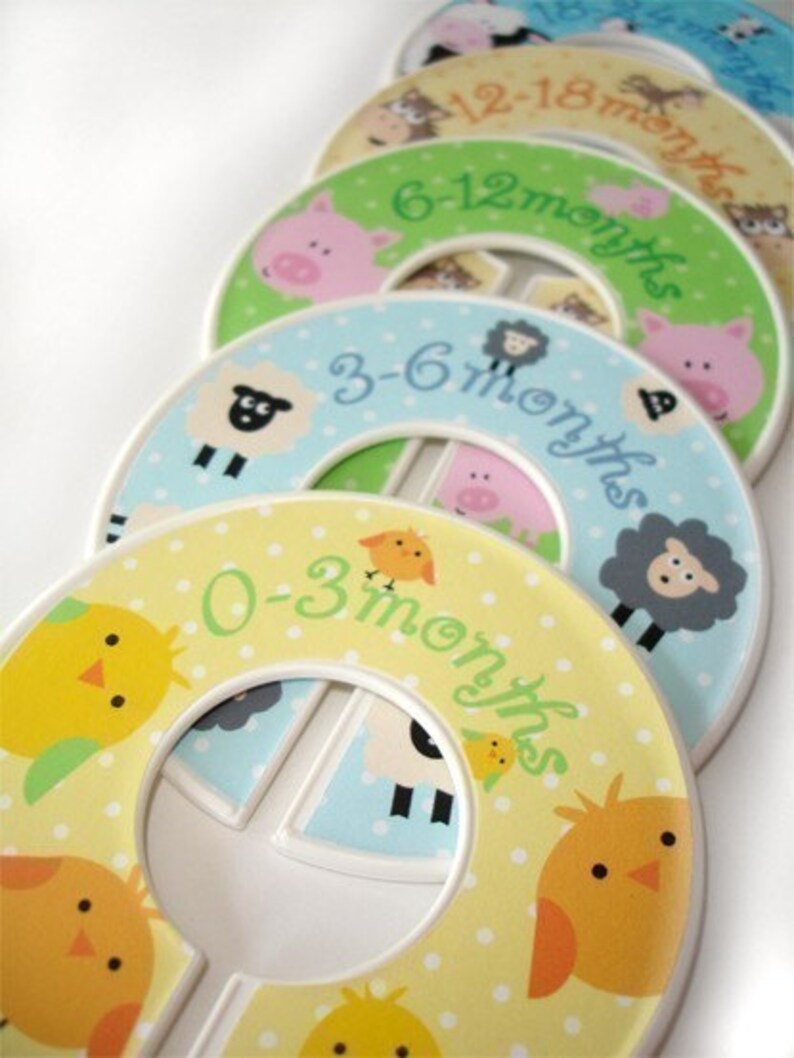 Baby Closet Dividers Organizer Clothing Dividers Funny Farm Etsy
