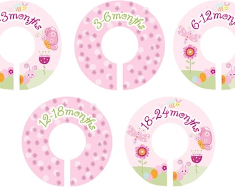 Baby Closet Clothing Dividers - Sunshine Garden