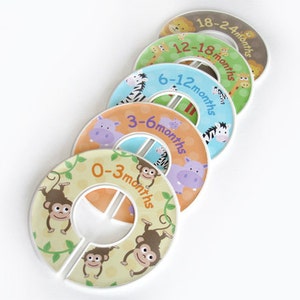 Baby Closet Dividers Safari Jungle Zoo Animals for Boys and Girls image 2