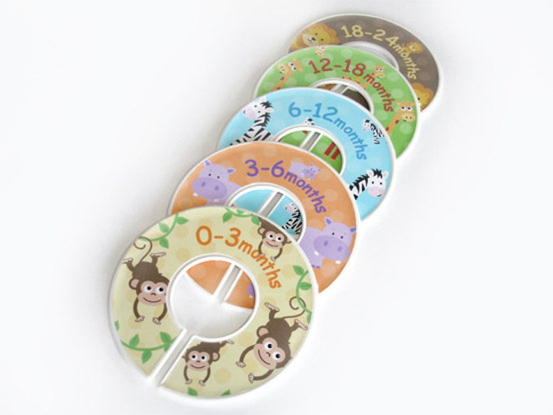 Baby Closet Dividers Safari Jungle Zoo Animals for Boys and Girls image 2