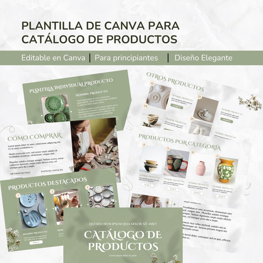 Canva Product Catalog Template Handmade Product Catalog Template