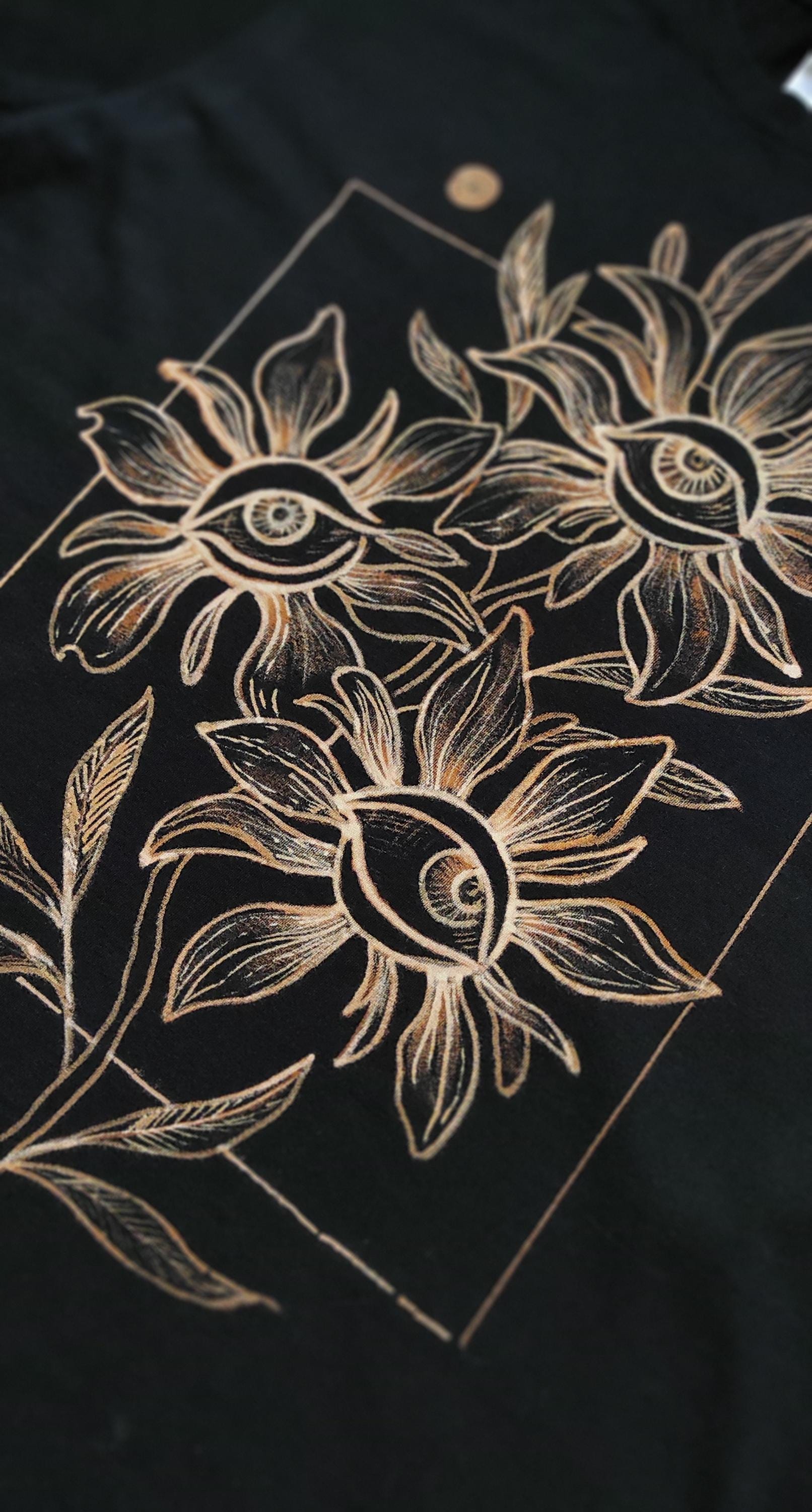 Black bleached shirt Etsy Nederland