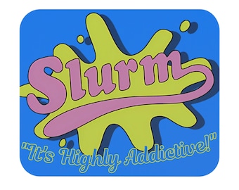 Futurama Slurm Mouse Pad, Gaming Desk Accessory, Geeky Office Decor, Nerd Gift, Custom Computer Mouse Mat,  Inspired Decor