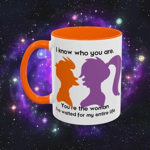 Futurama Customizable Romantic Quote, Coffee Cup, Gift for Him, Gift for Her, Custom Quote Mug, Personalized Mug, Romantic Valentine&#39;s