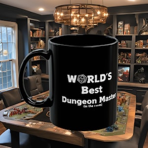 Mug, D&D Dungeon Master Gift, Coffee Cup for Gamers, Game Master Present, Tabletop RPG Player, Funny Gaming Ceramic Tea Drinkware,
