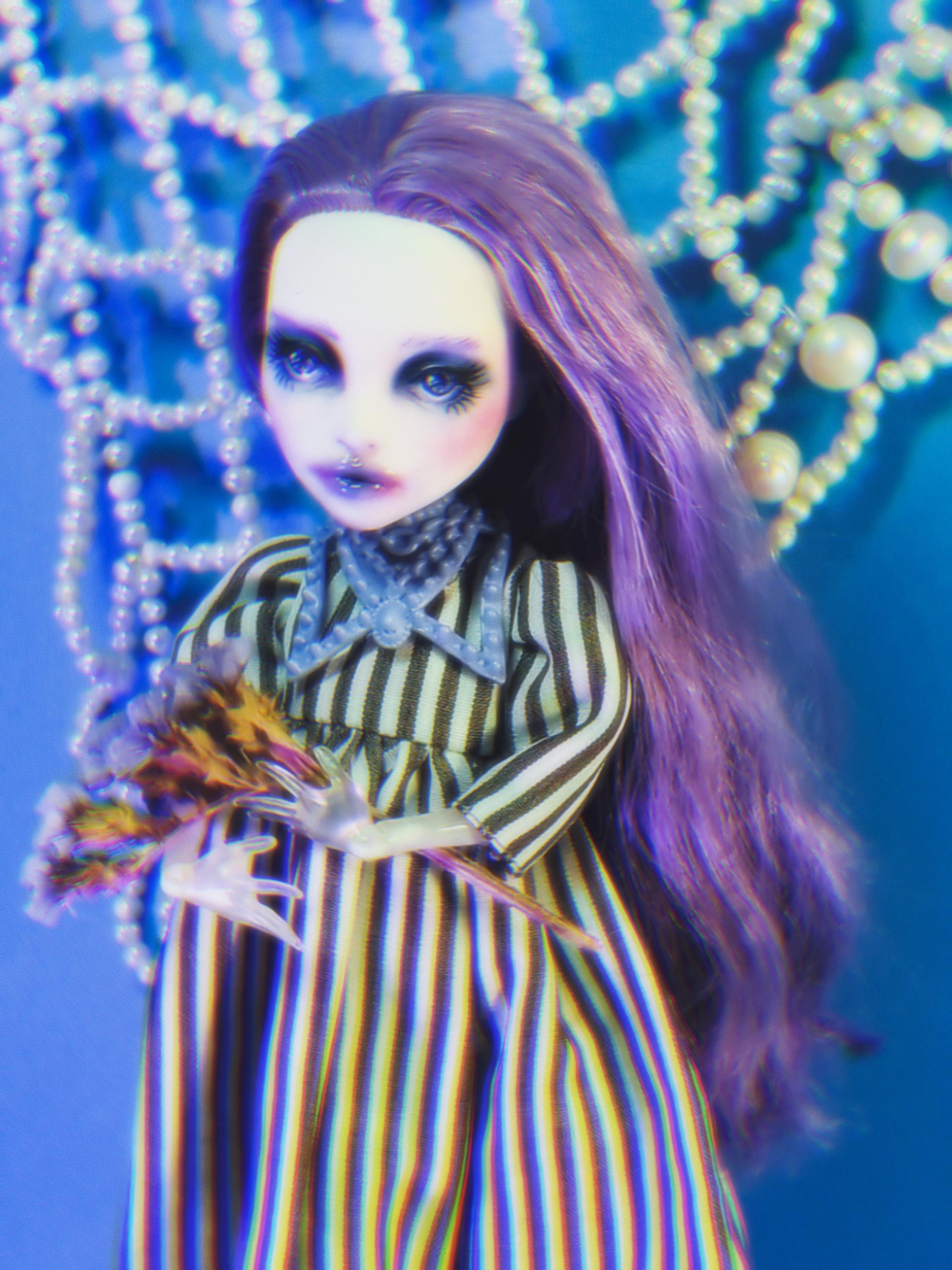 Custom Art Doll OOAK Monster High Repaint Spectra – victorian sad ghost