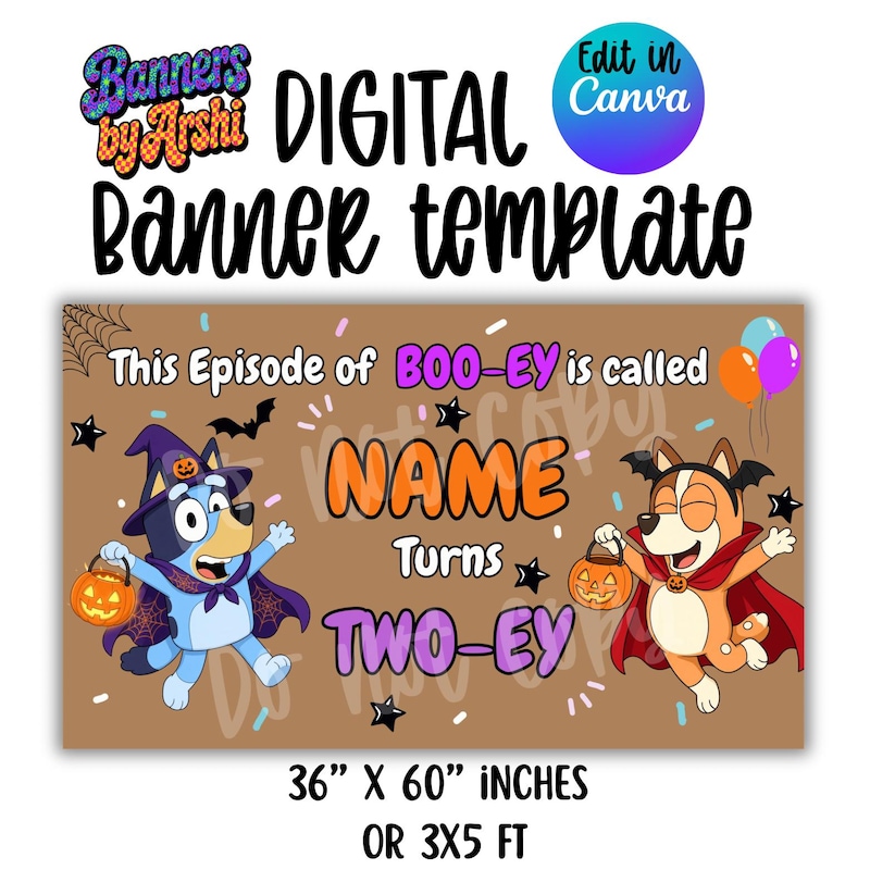 Bluey Halloween Banner - Etsy