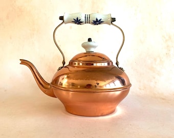 Vintage Copper Portuguese Kettle Teapot