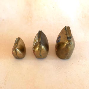 Vintage Austrian Brass Bells, Set of 3
