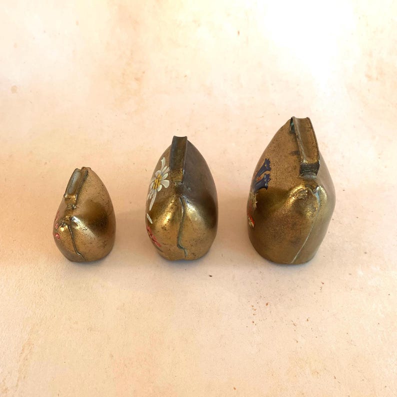 Vintage Austrian Brass Bells, Set of 3