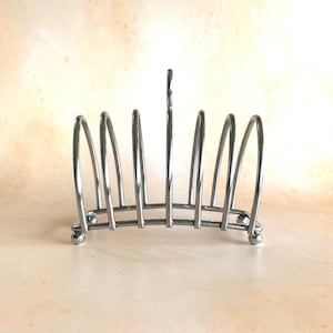 Vintage Silver Chrome Toast Rack