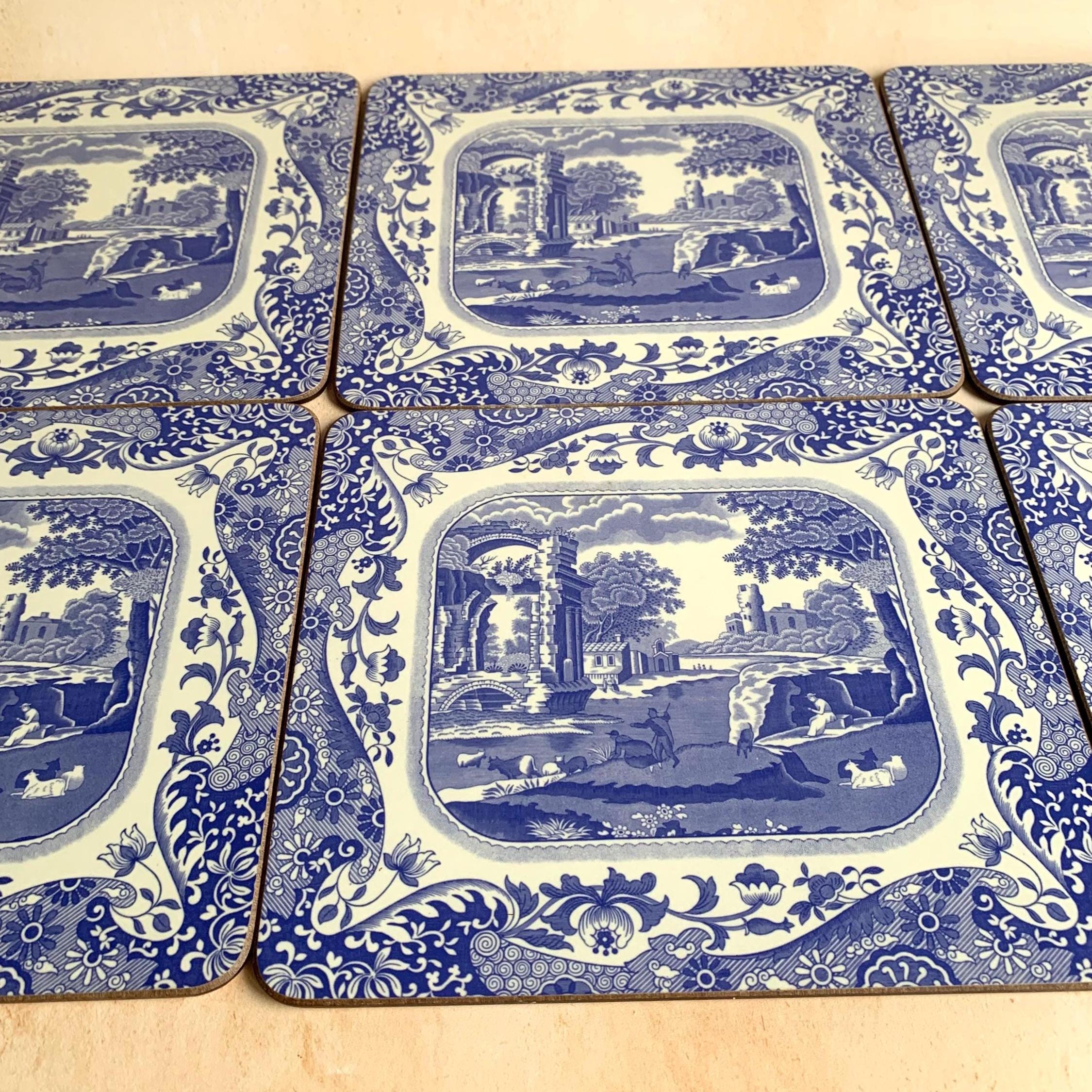 Vintage Spode Blue Italian Placemats, Set of 6 - Etsy 日本