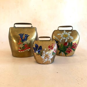 Vintage Austrian Brass Bells, Set of 3