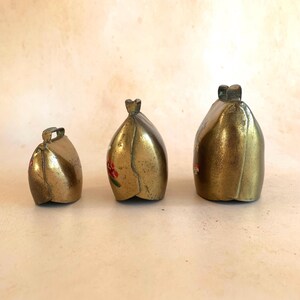 Vintage Austrian Brass Bells, Set of 3