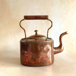 Vintage Copper and Brass Kettle, Teapot