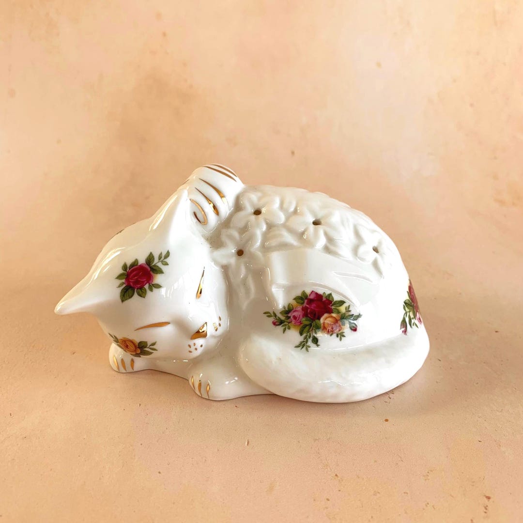 Vintage Old Country Roses Cat - Etsy