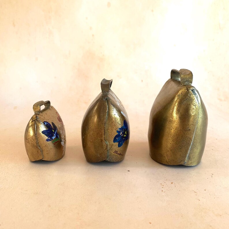 Vintage Austrian Brass Bells, Set of 3