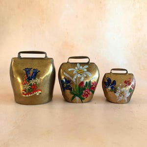 Vintage Austrian Brass Bells, Set of 3