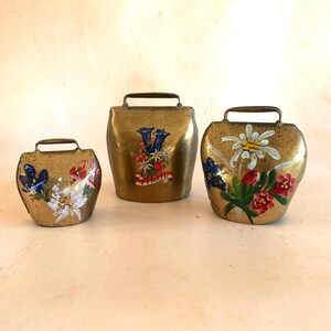 Vintage Austrian Brass Bells, Set of 3