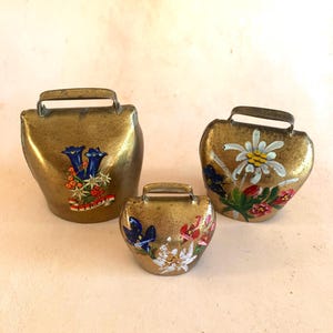 Vintage Austrian Brass Bells, Set of 3