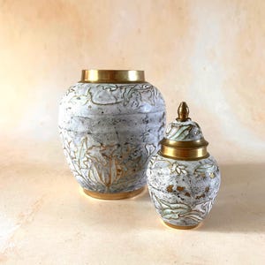 Vintage Brass and Enamel Pots