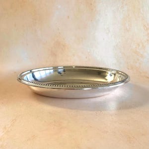 Vintage Silver Plated Oval Deep Dish