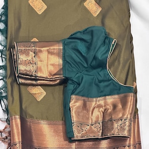 Green Kanchipuram silk saree