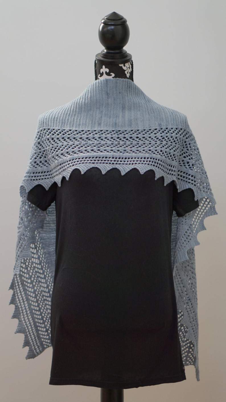 Alpine Point Shawlette/scarf PDF Knitting pattern image 3