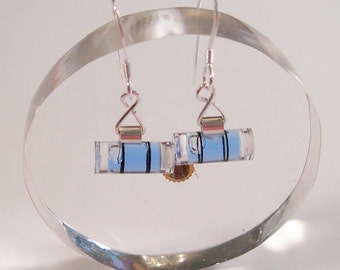 Level With Me - Mini Blue Bubble Level Earrings