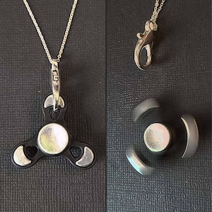 Working Tiny Fidget Spinner Necklace - YOU Spin Me Right Round