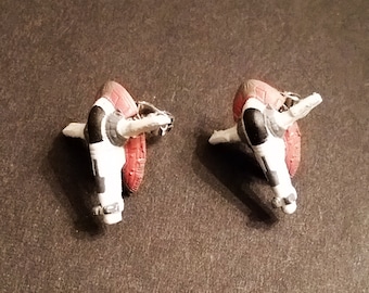 Star Wars Earstud Earrings Slave I Rare Toys