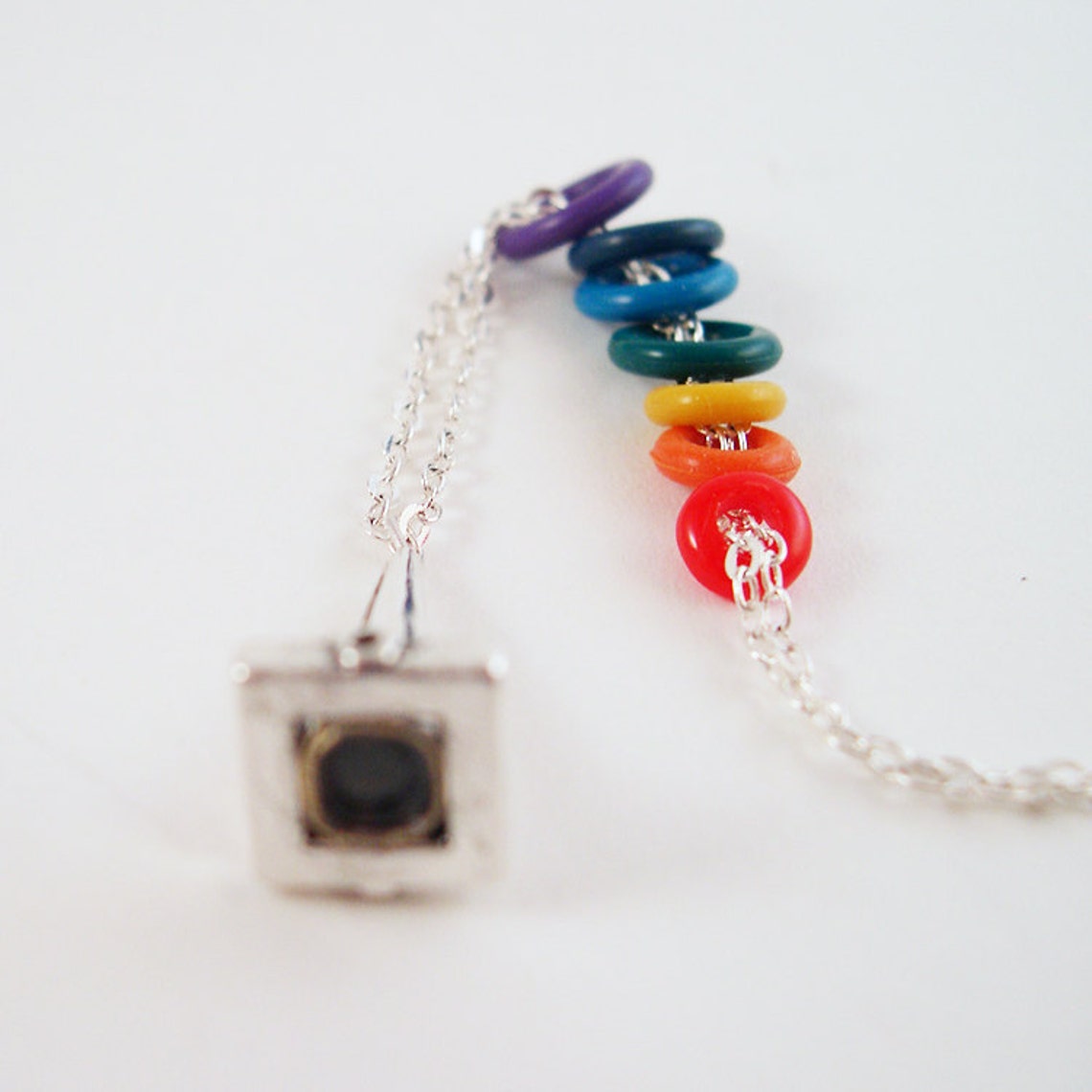 Rainbow Stacking Toy Necklace Etsy