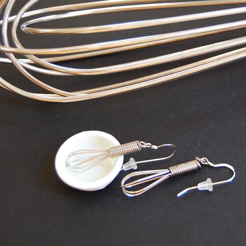 Let Me Whisk YOU Away Mini Working Wire Whisk Earrings Etsy