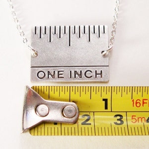 Give Me An Inch Real Inch Ruler Necklace image 1