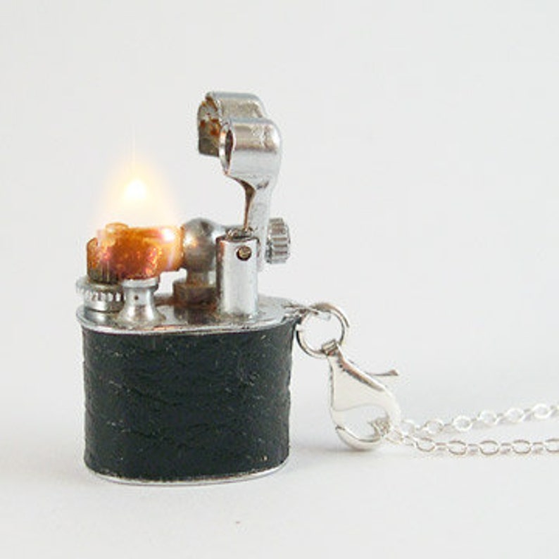 Vintage Working Lighter Necklace Removable for Lighting Your Etsy