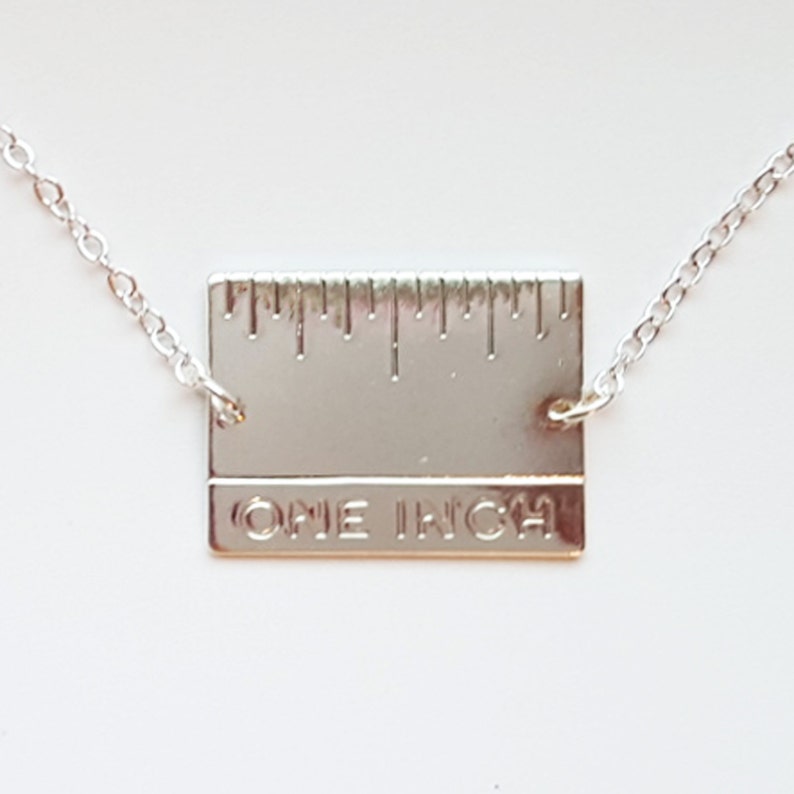 Give Me An Inch Real Inch Ruler Necklace image 3