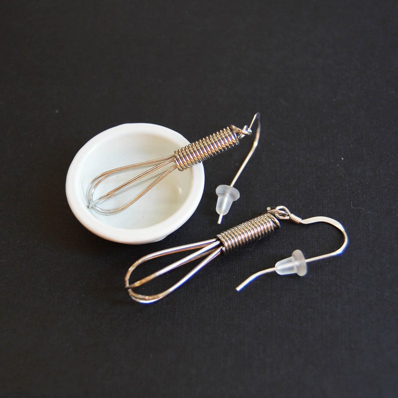 Let Me Whisk YOU Away Mini Working Wire Whisk Earrings Etsy