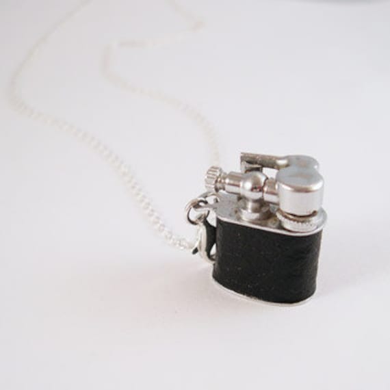 Vintage Working Lighter Necklace - Removable for Lighting Your Cigarette