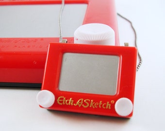 YOU Are Soooo Fun - REAL Working Mini Etch A Sketch Necklace