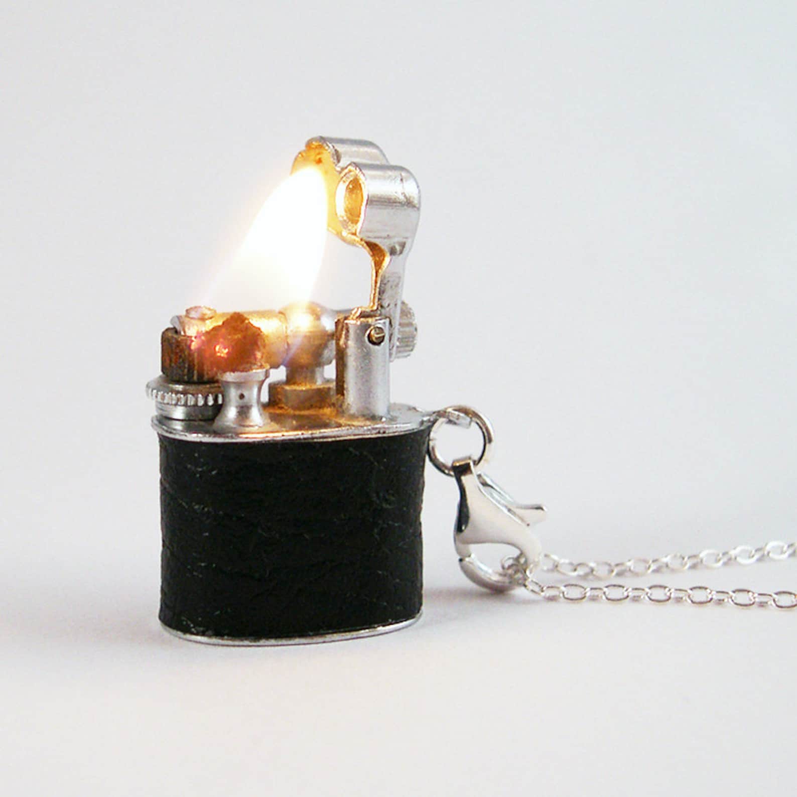 Vintage Working Lighter Necklace Removable for Lighting Your Etsy