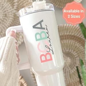 Personalized BCBC 40 Oz Tumbler, Bcba Tumbler with handle, Gift for BCBA, Custom Tumbler for BCBA, Bcba Birthday Gift, Bcba Appreciation