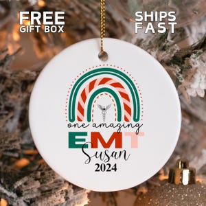 personalized Emt ornament, Personalized Paramedic Gifts, Paramedic Ornament, First Responder Gift, EMT Gift, Ambulance Driver,