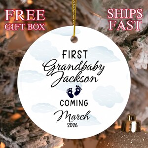 Promoted to Grandparents Ornament, Pregnancy Announcement, Reveal to Grandparents, New Baby Announcement, Christmas Ornament, Grandma