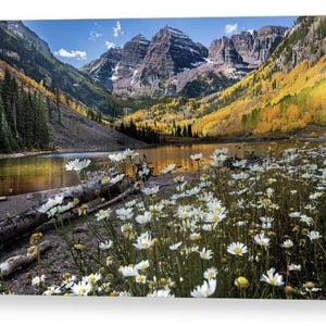 Maroon Bells Wandkunst, Maroon Bells Herbst, Aspen Colorado, Rocky Mountains, Herbstlandschaft, Colorado Einweihungsparty Geschenk