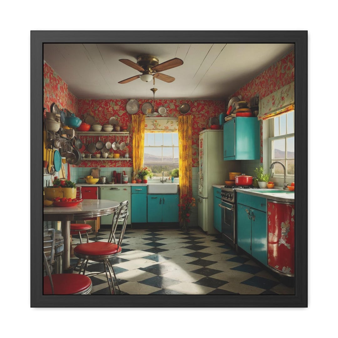 Vintage Classic Kitchen Art Mid-century Americana Charm - Etsy