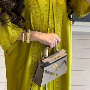 Elegant Light Taupe Kaftan | Velvet Moroccan Dress | Open Abaya | Arabic Kimono | Wedding Guest Look | Gift for Her