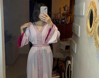 Marokkaanse luxe bruidskaftan: nikka-jurk • moslimbruidsjurk • bescheiden trouwabaya • Dubai-jurk voor speciale gelegenheden