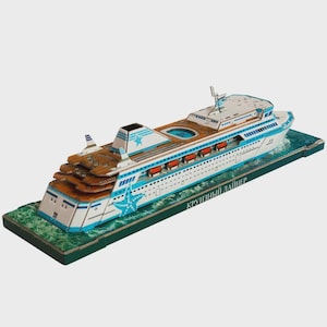 Kit modello fai da te di nave da crociera 3D - Modello di nave passeggeri in cartone - Barca in scala HO per diorami